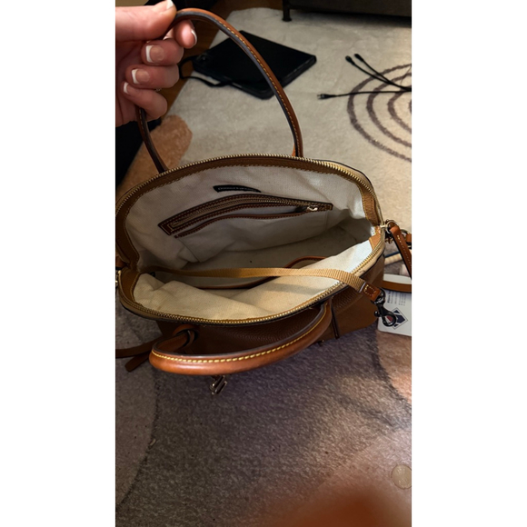 Women's Dooney & Bourke Brown Leather Satchel One Size - Picture 4 of 5
